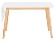 Ausziehbarer Esstisch MEDIO Weiß 120/155 cm 80 cm_808651