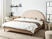 Bett mit Lattenrost Bouclé MILLAY 180 x 200 cm Beige_1184066