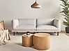 Sofa 3-Sitzer VORGOD Stoff Hellbeige