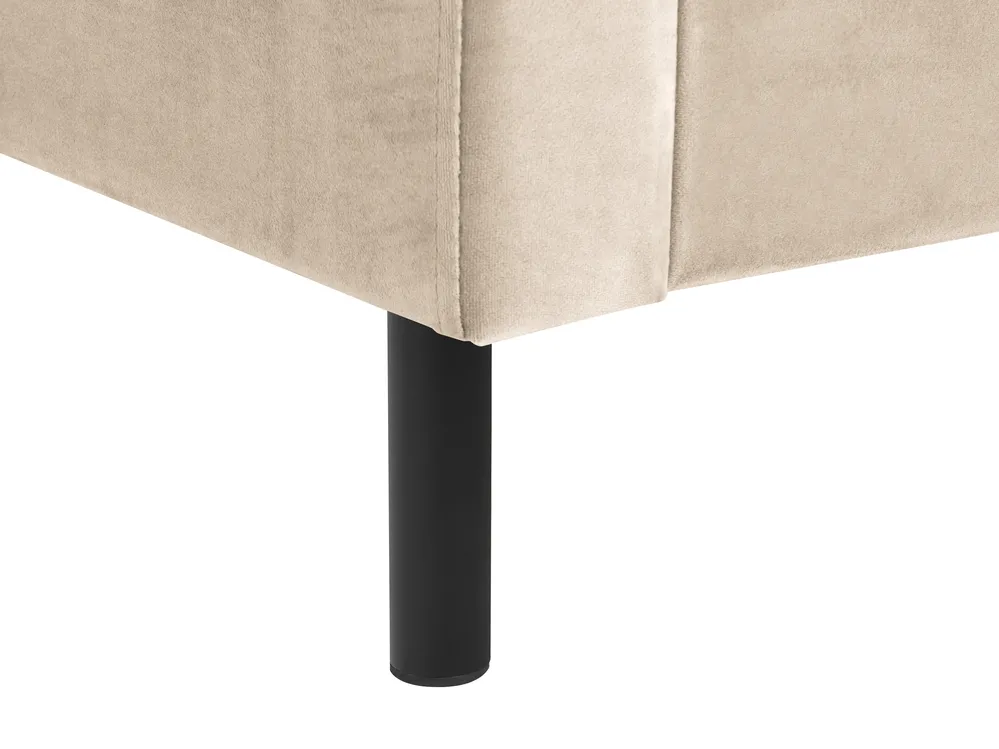 Bett mit Lattenrost Samtstoff VILLETTE 180 x 200 cm Beige_832602