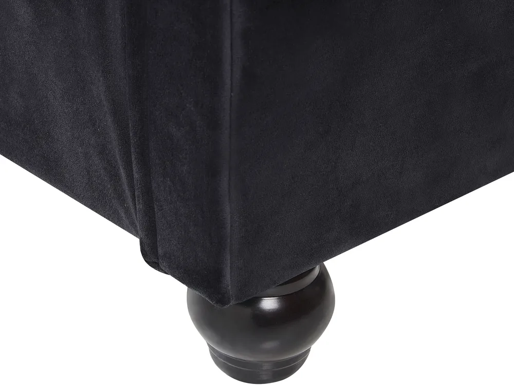 Wasserbett Samtstoff AVALLON 180 x 200 cm Schwarz_846934