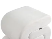 Pouf ARCADIA Chenillegewebe Cremeweiß_992360