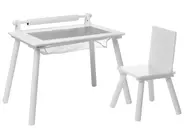 Kindertisch und Stuhlset MOONTA Weiß_1048602