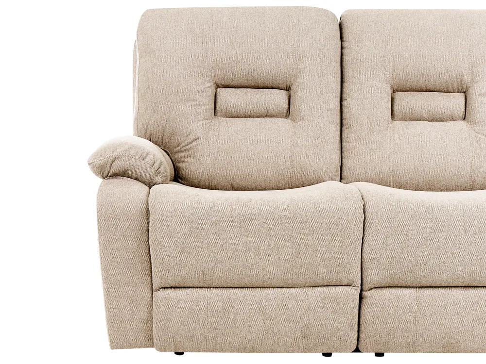 Sofa manuell verstellbar 2-Sitzer BERGEN Stoff Beige_1064860