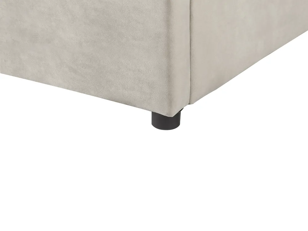 Ottoman Bed LAVAUR Velvet Taupe 160 x 200 cm (EU King Size)_985972