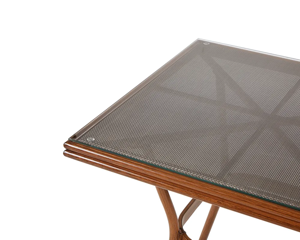 Gartentisch CASPRI II 80 cm 80 cm Glas Grau_946623