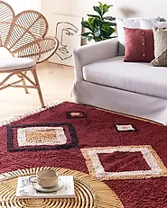 Rug SIIRT Red 140 x 200 cm Cotton_1179160