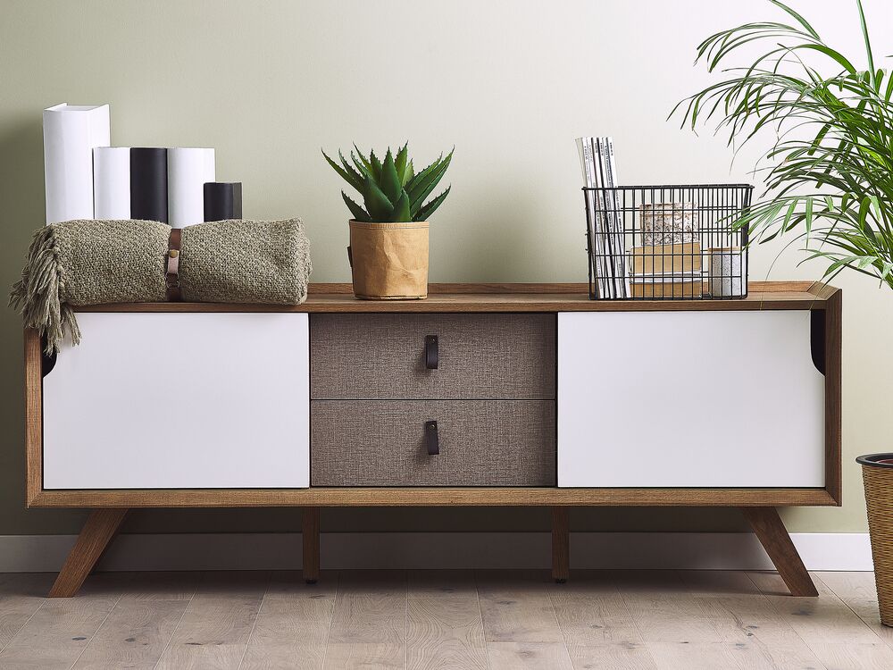 TV-Möbel ACTON Braun / Weiß