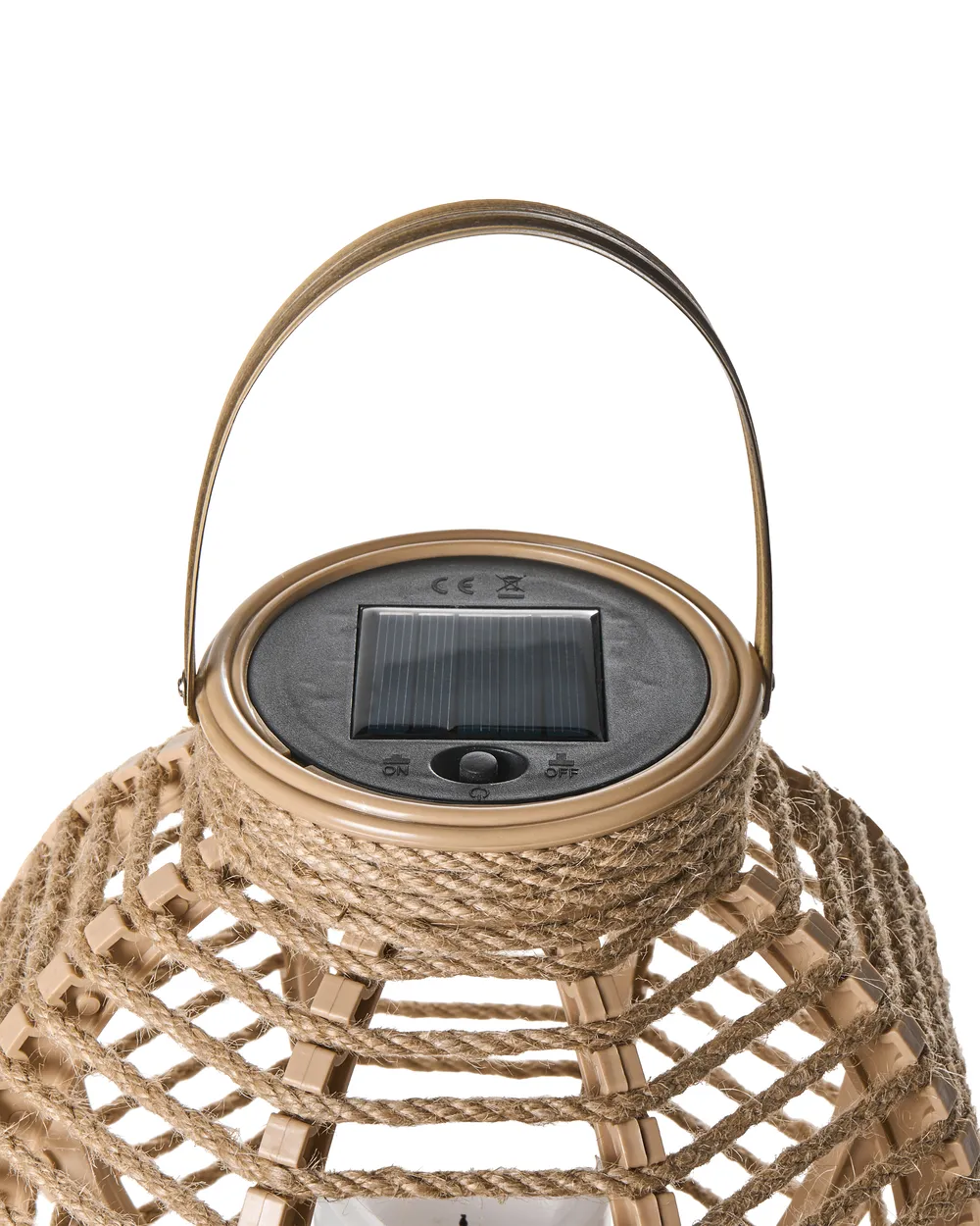 Solarbetriebene Laternen 2er-Set SEBU 30 cm Naturfarben_1042006