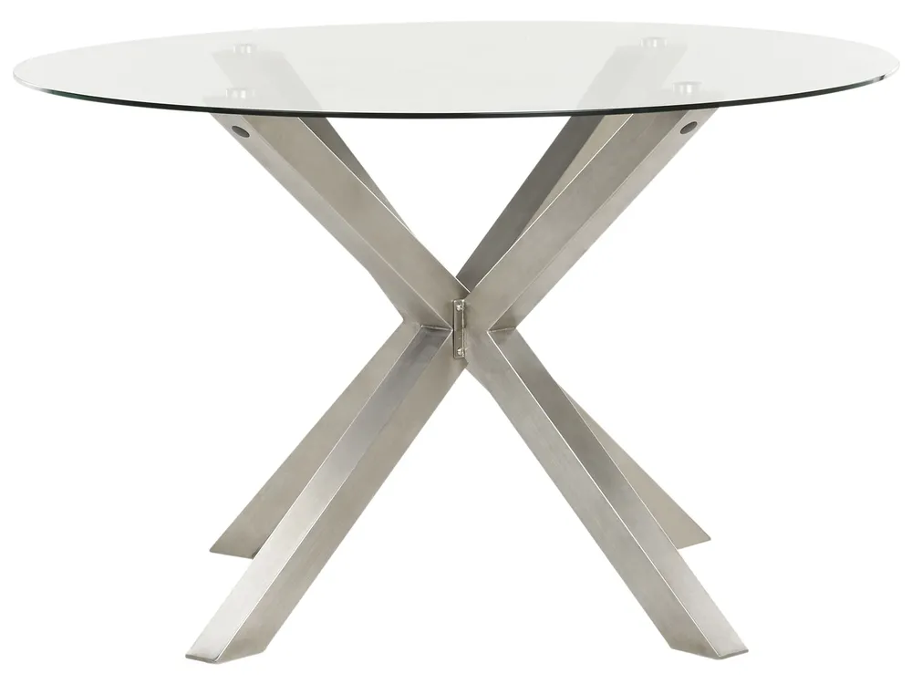 Gartentisch MALETTO 120 cm 120 cm Glas Silber