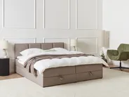Divan Bed with Storage BARONET Fabric Taupe 180 x 200 cm (EU Super King)_1004617
