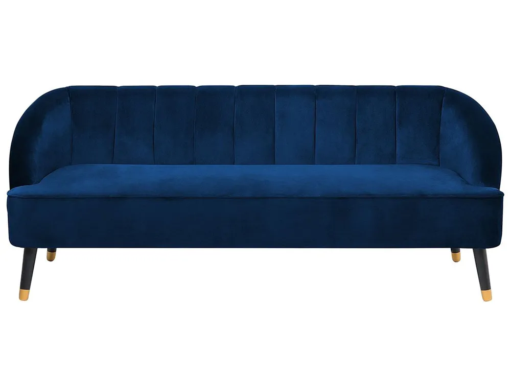 Sofa 3-Sitzer ALSVAG Samtstoff Marineblau