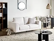 Sofa 2 Seater REINEN Fabric White_1185340