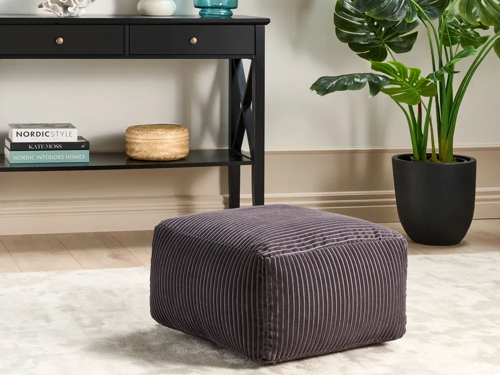 Pouf MUKKI Baumwolle Dunkelgrau