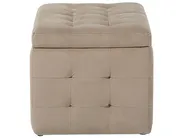 Storage Ottoman MICHIGAN Velvet Light Brown_804674