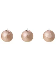 LED Kerzen 3er Set AMBROSIA 11 cm Gold_1015889