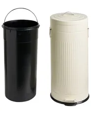 Pedal Waste Bin 30 L ECOAURA Metal Beige_1069985