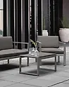 Gartensessel SALERNO Metall Dunkelgrau