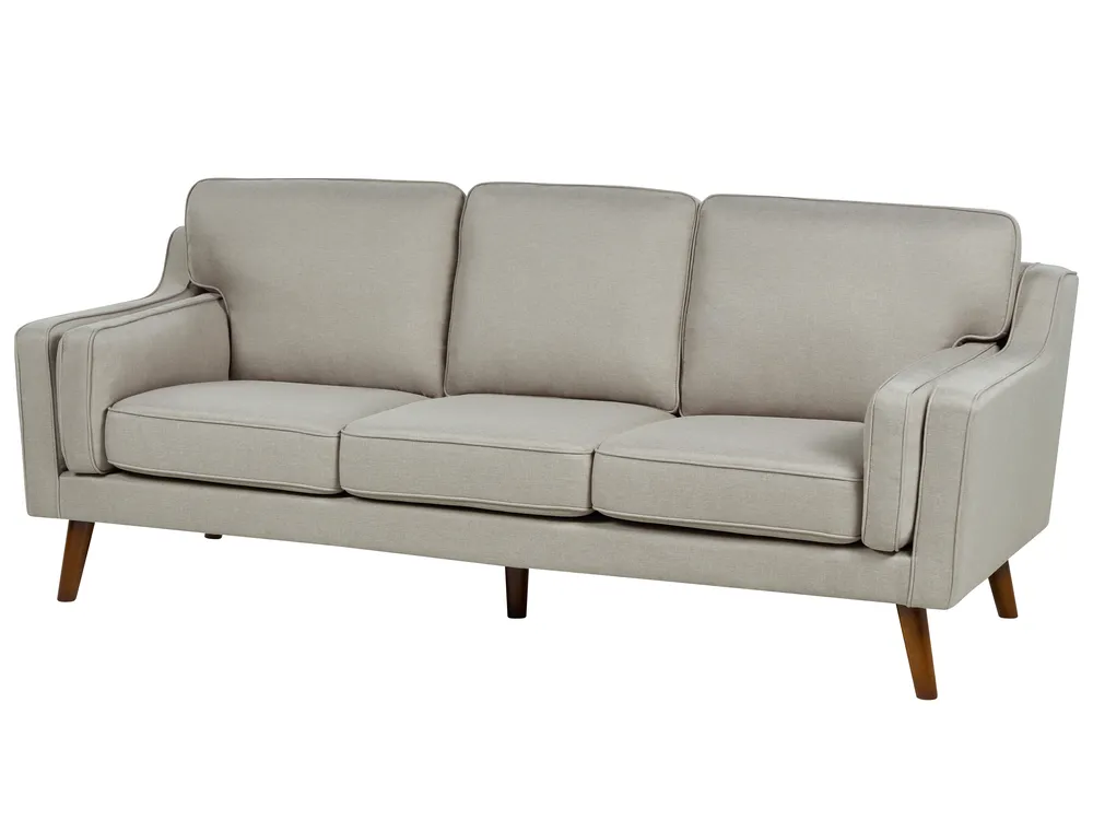 Sofa 3-Sitzer LOKKA Stoff Beige_897621