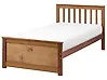 Bett mit Lattenrost Kiefernholz OLENDON 90 x 200 cm Braun