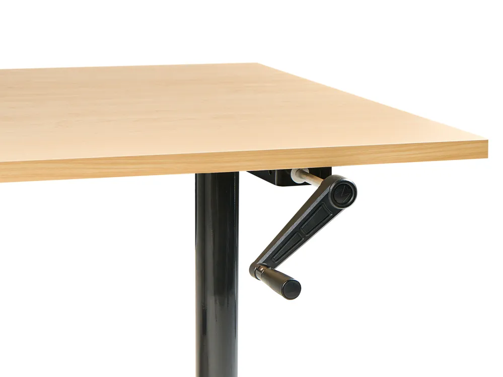 Schreibtisch manuell höhenverstellbar DESTINAS 120 cm 72 cm Schwarz / Hellbraun_1000609