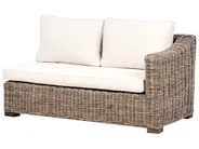 Garten Ecksofa 3-Sitzer VALLETRI Rattan Grau rechtsseitig_967857
