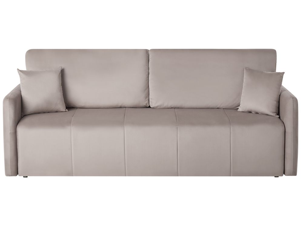 Sofa Bed 3 Seater EGGE Velvet Taupe