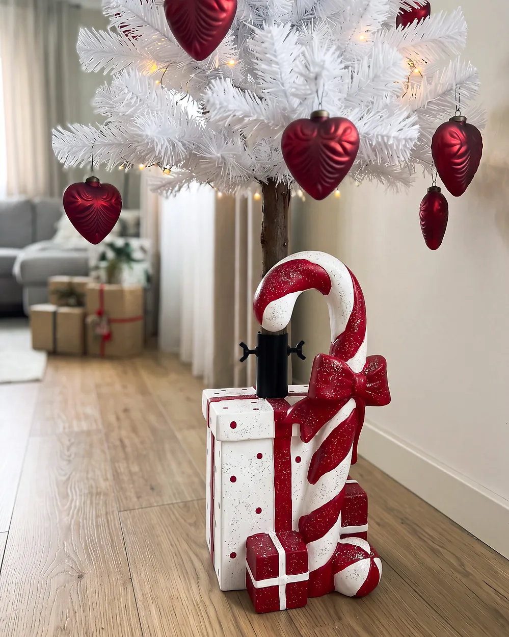Weihnachtsbaumständer VANO 28 cm Weihnachtsgeschenke Rot / Weiß