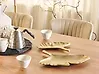 Dekotablett 2er Set Blatt PALENQUE Metall Gold