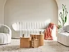 Sofa 3-Sitzer MALUNG Samtstoff Cremeweiß