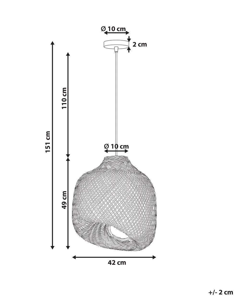 Pendant Lamp GURABO Bamboo Natural_996089