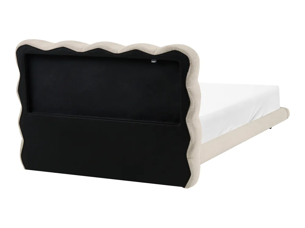 Bett mit Lattenrost Bouclé SOULISSE 120 x 200 cm Beige_1129775