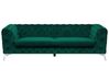Sofa 3 Seater SOTRA Velvet Emerald Green