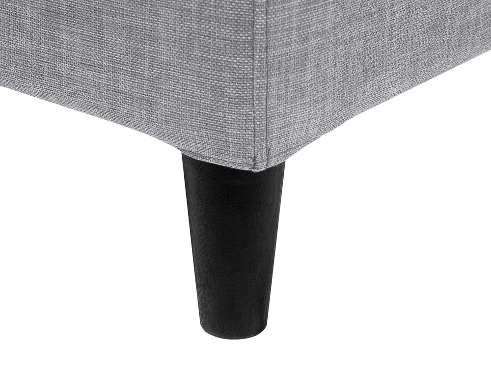 Bett mit LED Stoff FITOU 180 x 200 cm Hellgrau_709552
