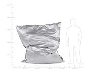 Bean Bag 600 L FUZZY 180 cm 230 cm Silver_823421