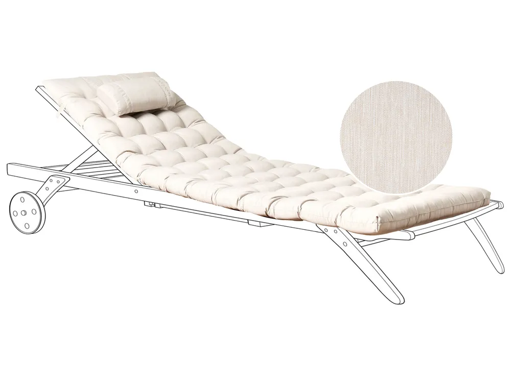 Liegenauflage CESANA PREMIUM 192 x 56 cm Hellbeige