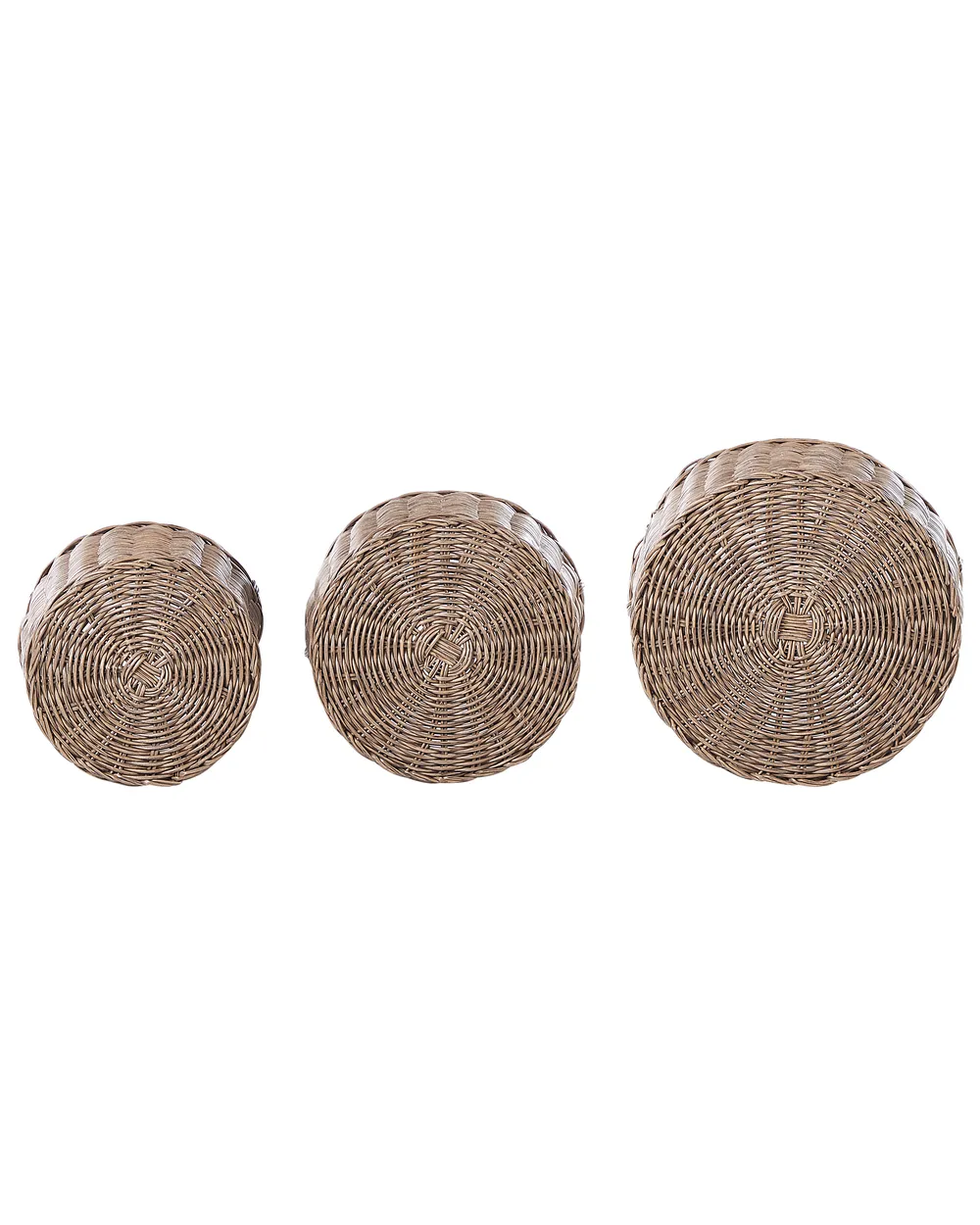 Blumenkorb 3er Set PENDULA 33/37/45 cm Polyrattan Naturfarben_914404