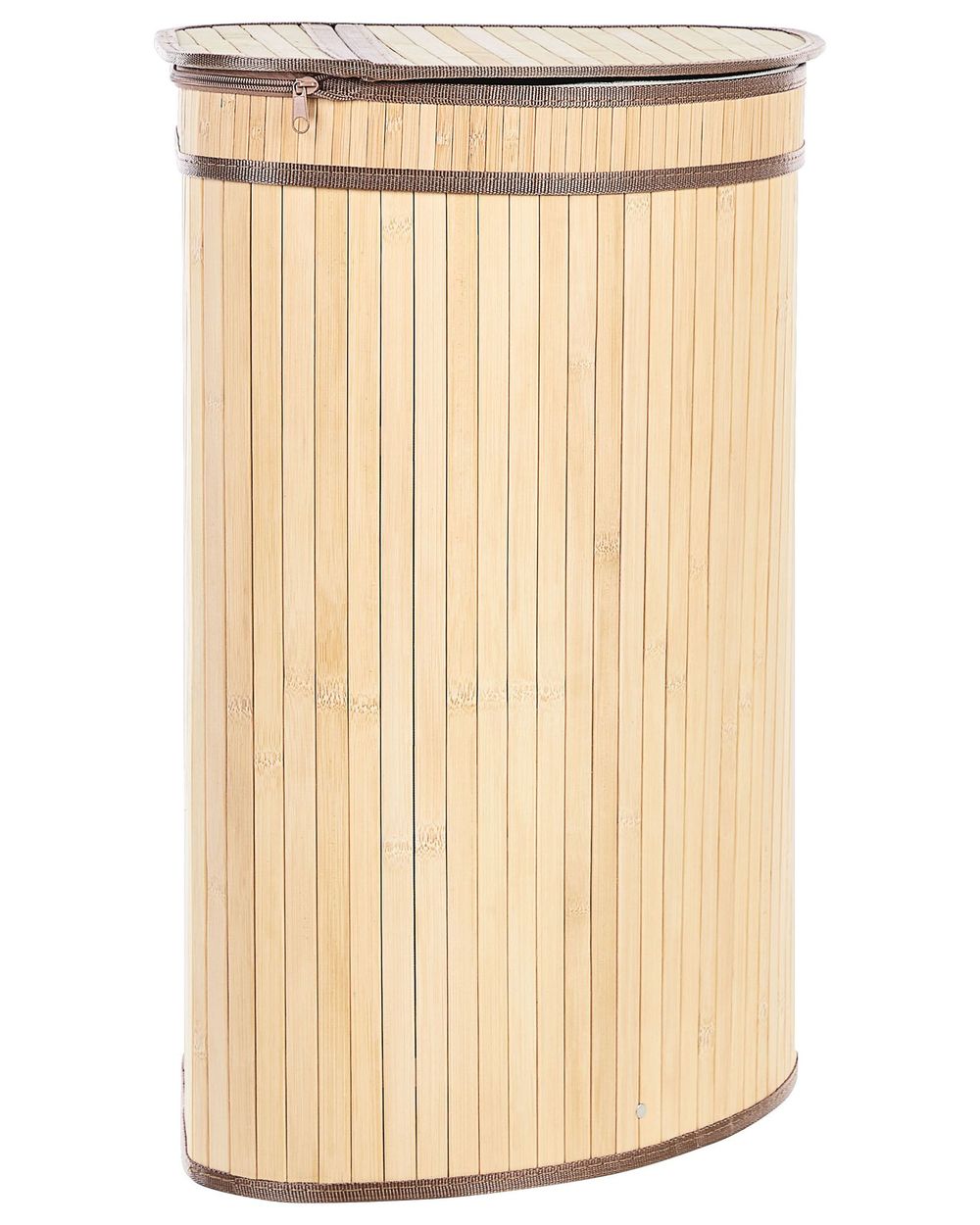 Laundry Basket BADULLA Bamboo Light Brown 57 L