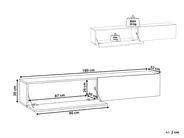 Wall Mounted TV Stand GLADSTONE Brown/ White_973548