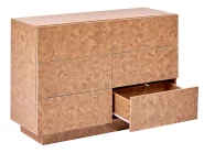 6 Drawer Chest WOODEND Burl Effect_1102437