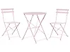Bistro Set klappbar FIORI Metall Pastellrosa