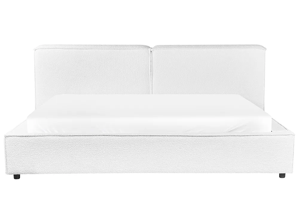 Wasserbett Bouclé LINARDS 180 x 200 cm Weiß_980517