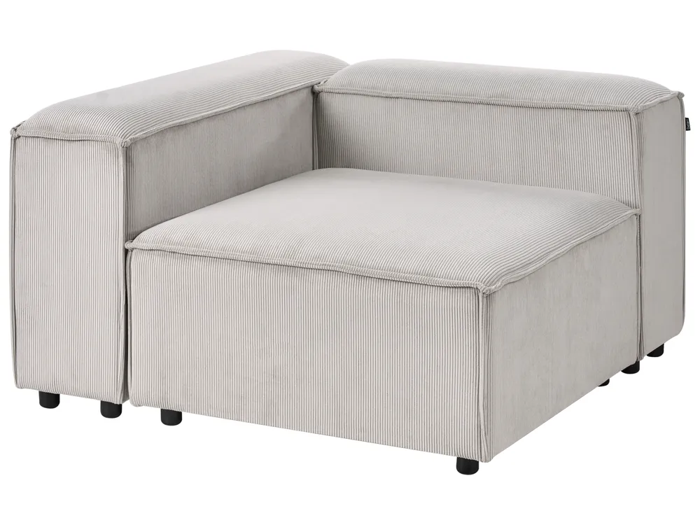 Modul Ecksofa 2-Sitzer ARDAL mit Ottomane Cord Taupe linksseitig_1011066