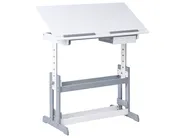 Schreibtisch manuell höhenverstellbar NANNUP 110 cm 53 cm Weiß_1033309