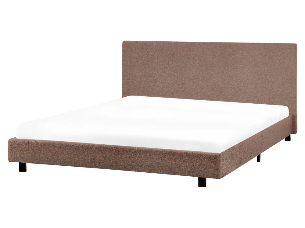 Wasserbett Bouclé ALBI 160 x 200 cm Braun_981640