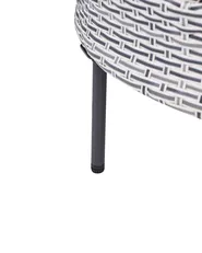 Gartensessel mit Ottomane ARCILLE Polyrattan Grau_1082794