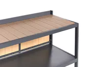Outdoor Kitchen Set with Sink ORTISEI Light Brown Metal_934865