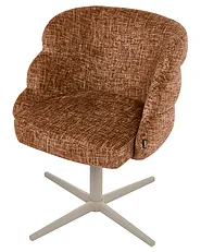 Dining Chair Swivel YOUNGSTOWN Fabric Golden Brown_1161901