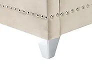 Bed Velvet AYETTE 160 x 200 cm (EU King Size) Beige_832231