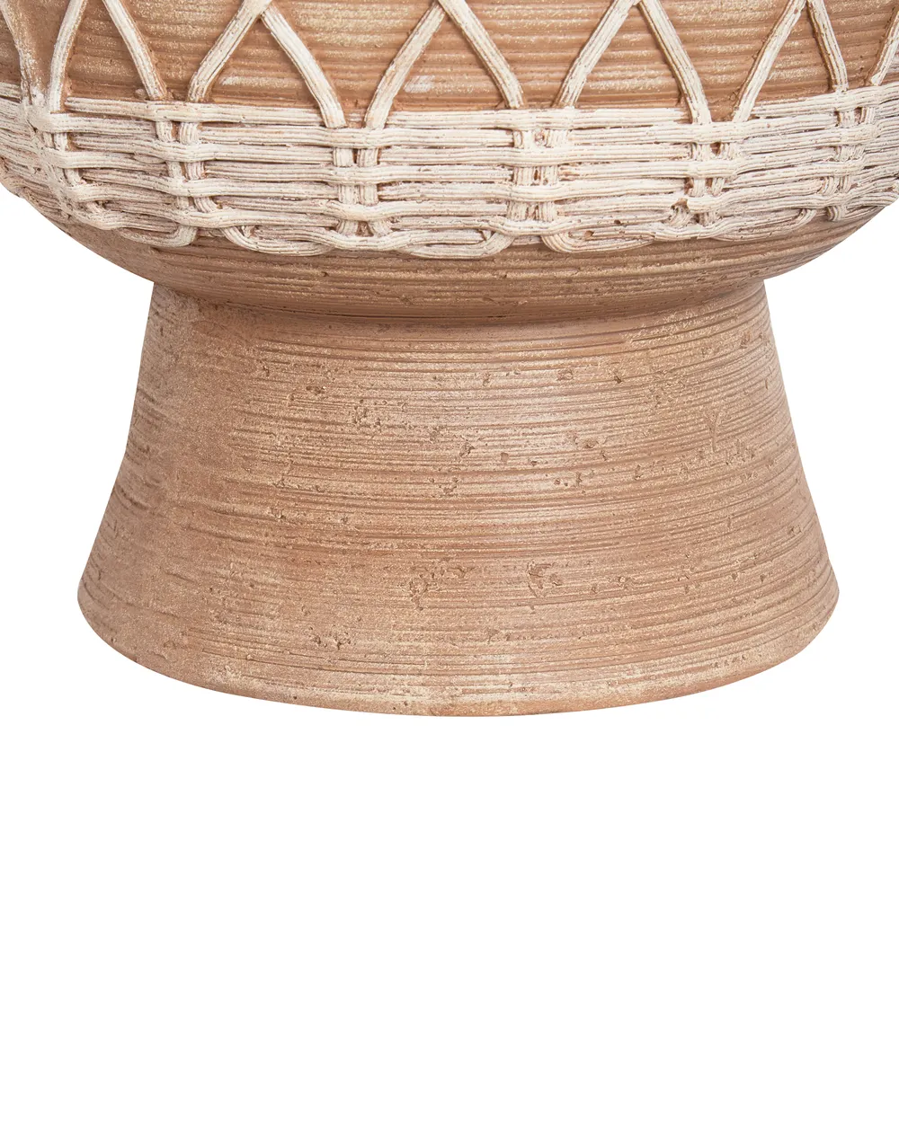 Blumenvase ALMIROS 51 cm Keramik Hellbraun_937222